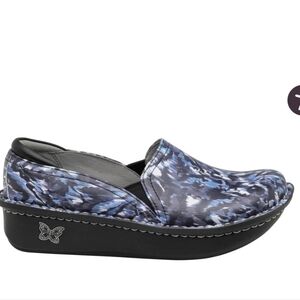 Alegria Debra Feral Print Slip On Clog Style Shoe Size 37